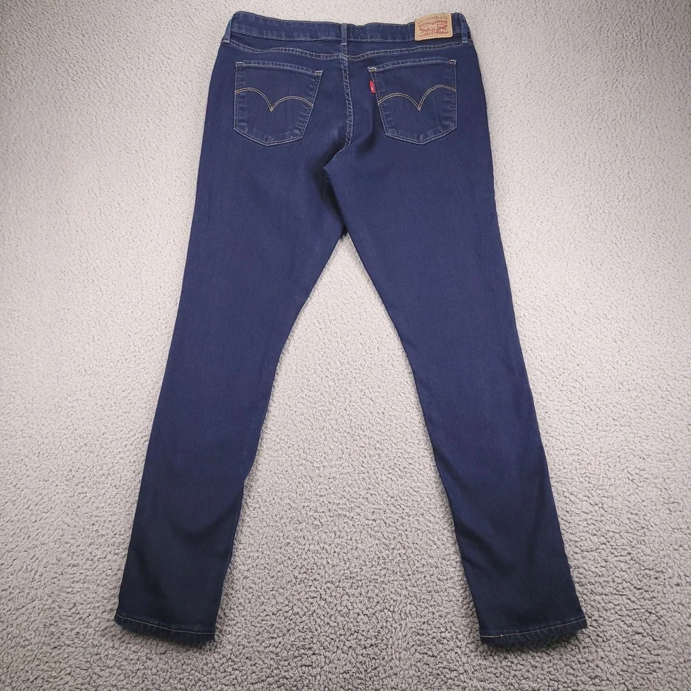 LEVIS 711 Jeans Size 32 Skinny Mid Rise Dark Wash Stretch Denim 32x29